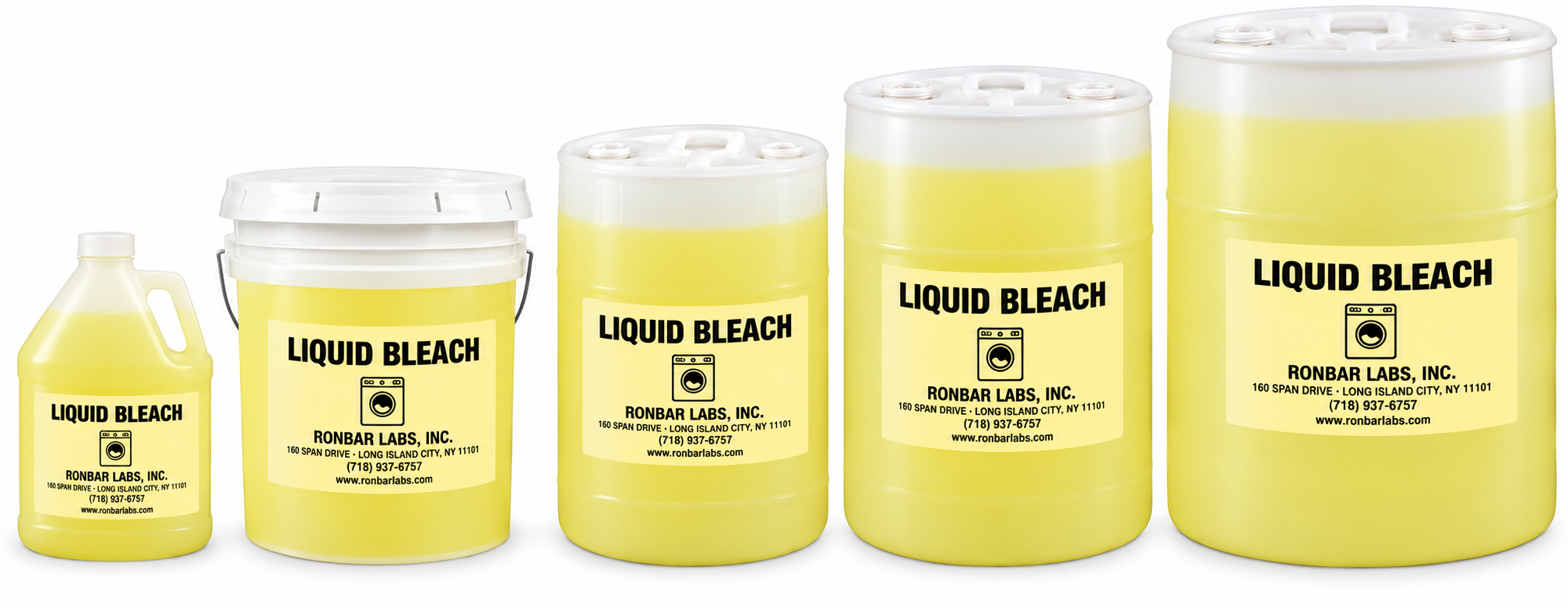 Bleach Liquid Chlorine by Ronbar Labs