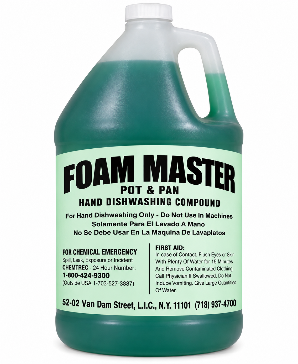 Foammaster Pot & Pan Green Detergent by Ronbar Laboratories