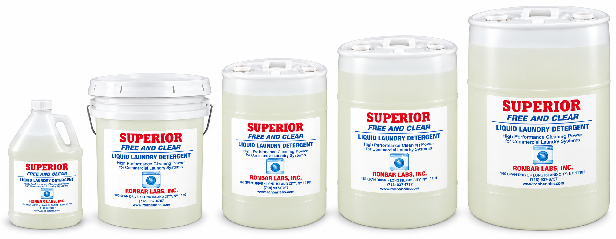Superior Free and Clear Liquid Laundry Detergent by Ronbar Labs