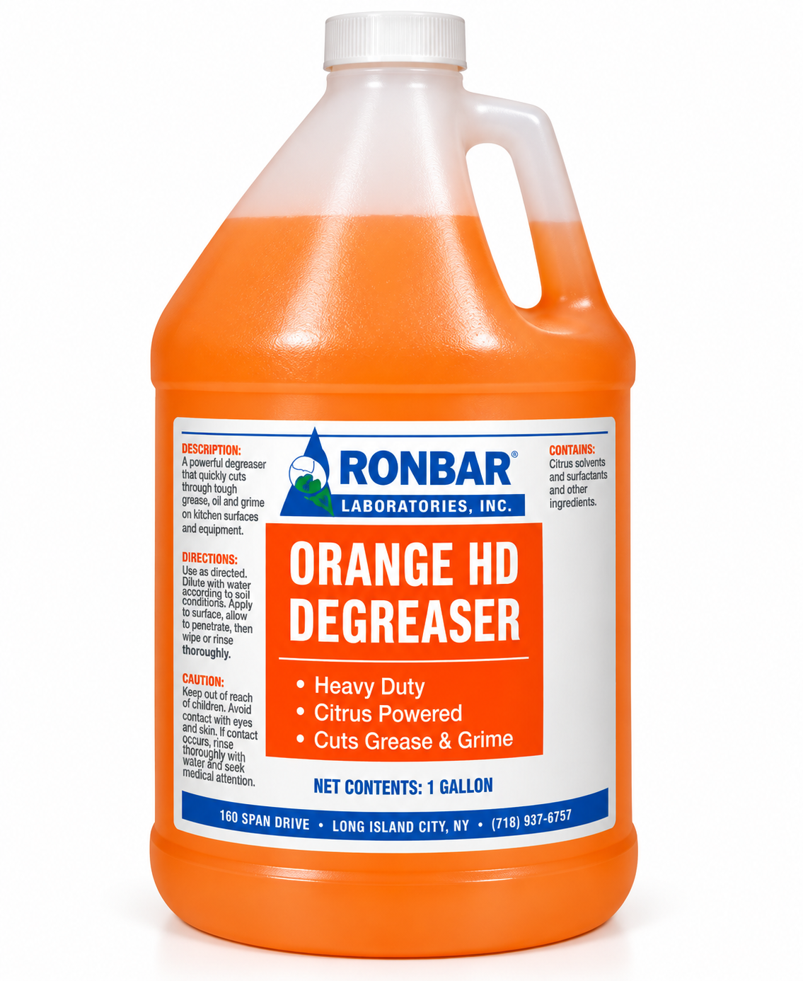 Orange HD Degreaser Citrus Powered Cleaner by Ronbar Laboratories