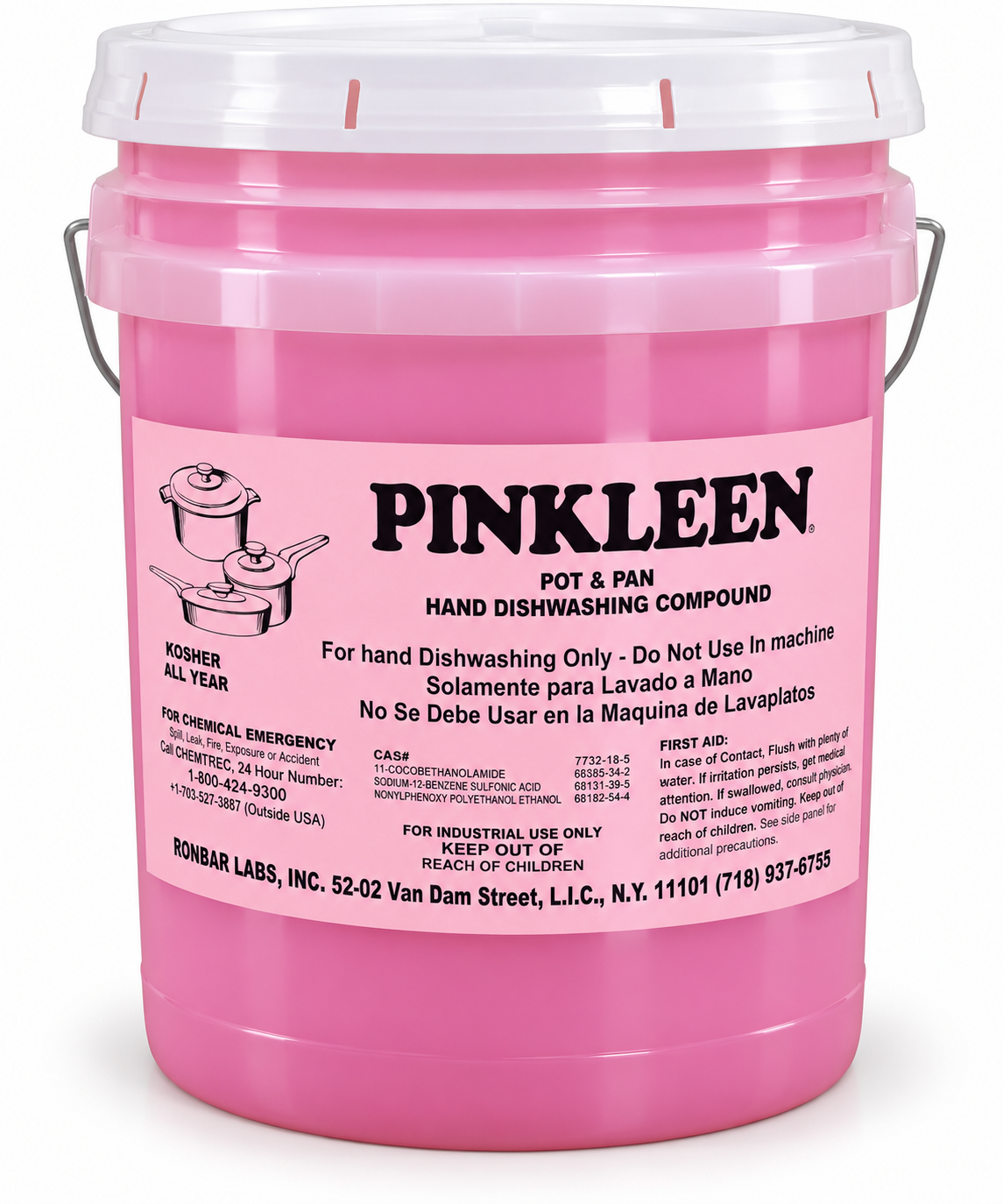 Pinkleen Pot and Pan Hand Dishwashing Compound by Ronbar Laboratories