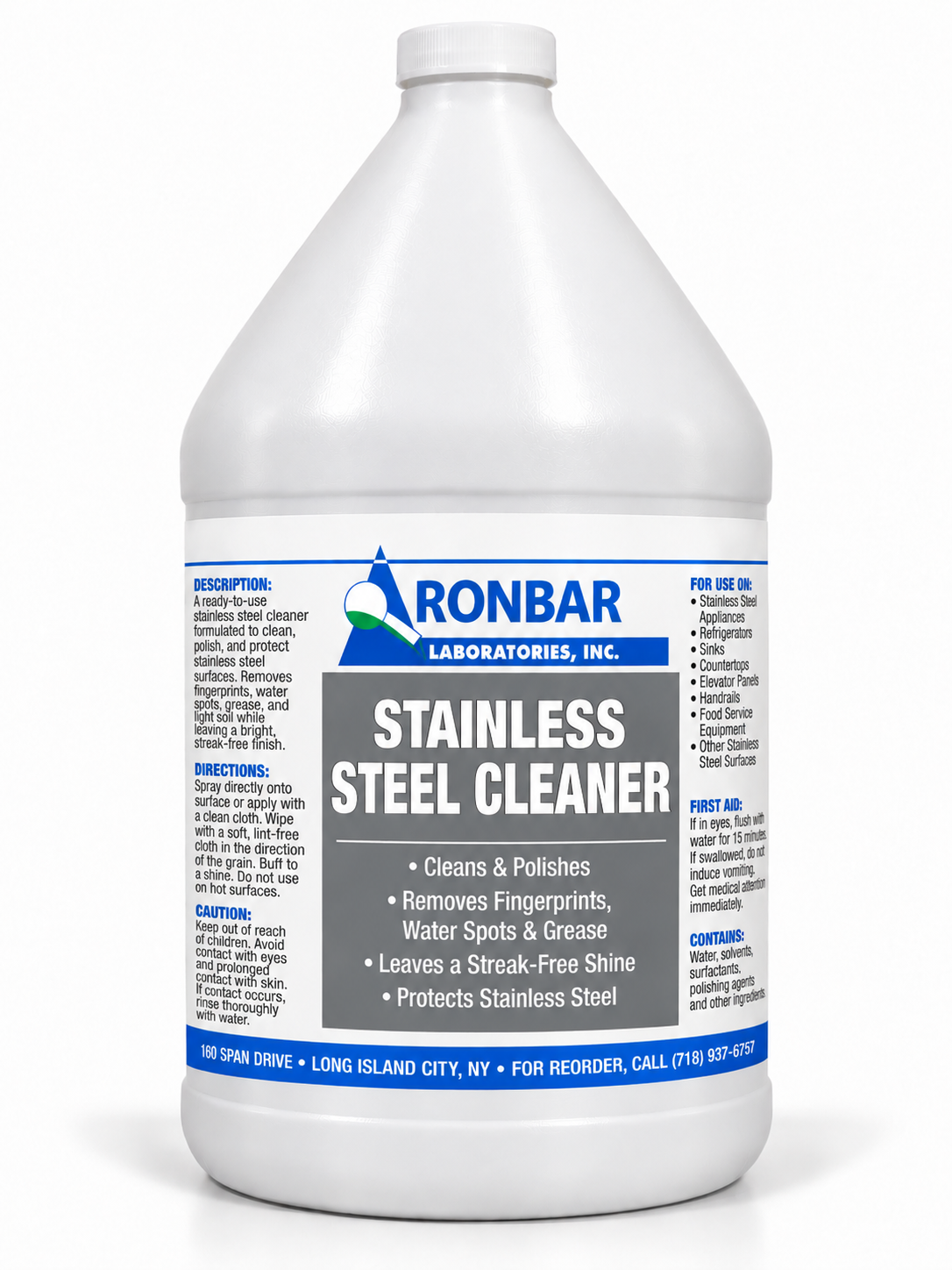 Stainless Steel Cleaner by Ronbar Laboratories