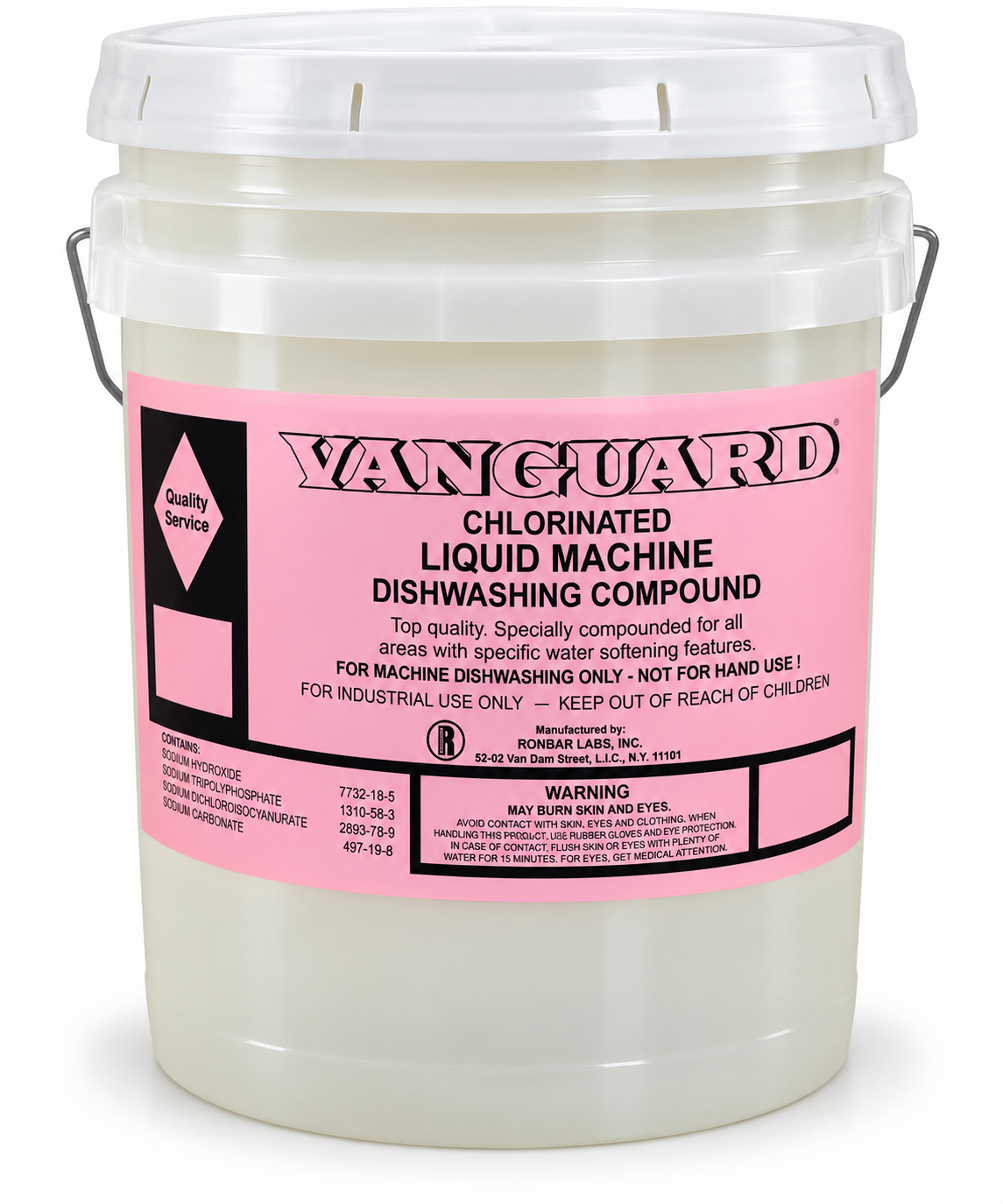 Vanguard Chlorinated Liquid Machine Dishwashing Compound by Ronbar Laboratories
